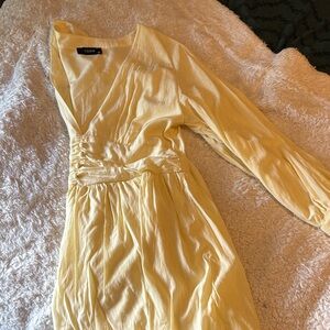 Cider Long Sleeve Yellow Dress